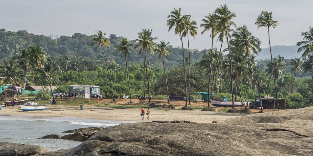 Agonda Beach Rocks on South Side Goa