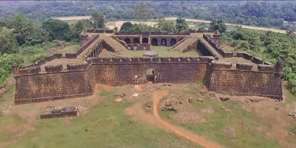 Corjuem Fort in North Goa on Mapusa River